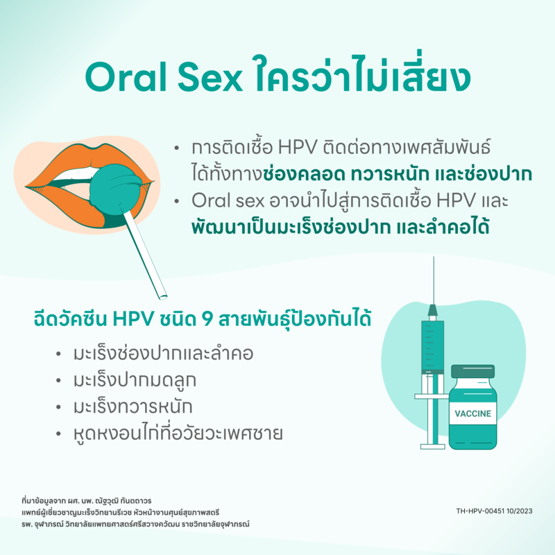 Oral Sex เสี่ยงติดเชื้อ HPV ไหม?